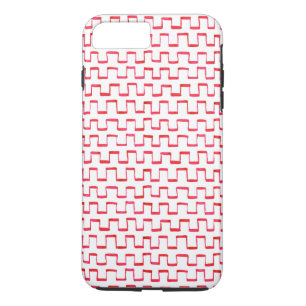 Red Gouache Crenellated Pattern Case-Mate iPhone Case