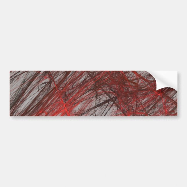 Red Gra Abstract Fractal Background Bumper Sticker (Front)