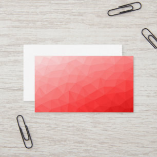 Red gradient geometric mesh pattern business card