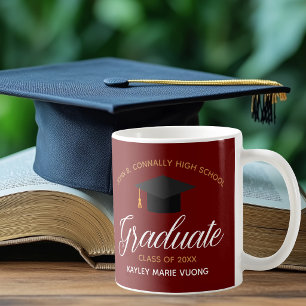 Red Graduate 2023 Personalized Graduation Gift Coffee Mug