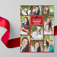 Red Graduate Photo Collage Modern 2026 Graduation
