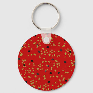 Red Graduation Confetti Keychain