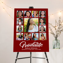Red Graduation K–12 Photo Collage Script Modern