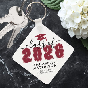 Red Graduation Keychain