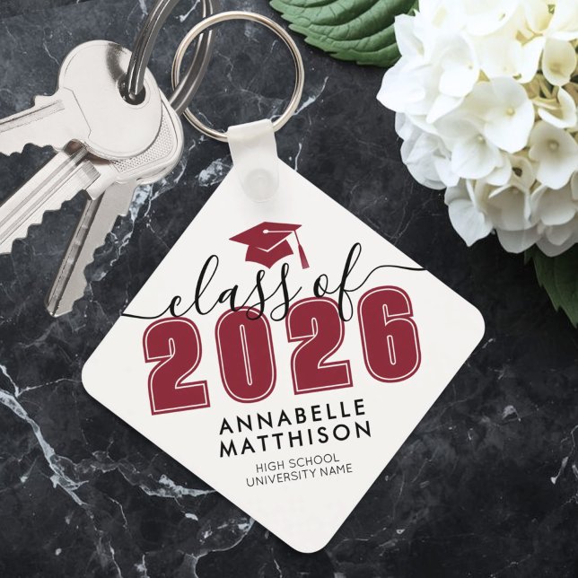 Red Graduation Keychain (Red Graduation keychain)