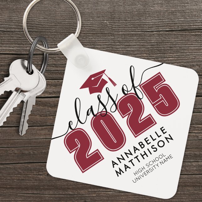 Red Graduation Keychain (Red Graduation keychain)