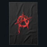 Red Graffiti Anarchy Symbol Kitchen Towel<br><div class="desc">Join the rebellion,  join the protest! Resist! This non-conformist anarchy design is for anyone that really wants to express their anti-political view.</div>