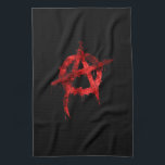 Red Graffiti Anarchy Symbol Kitchen Towel<br><div class="desc">Join the rebellion,  join the protest! Resist! This non-conformist anarchy design is for anyone that really wants to express their anti-political view.</div>