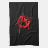 Red Graffiti Anarchy Symbol