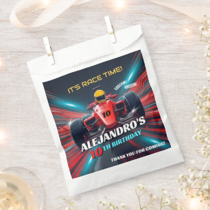 Red Grand Prix Racing Car Birthday Favour Bag