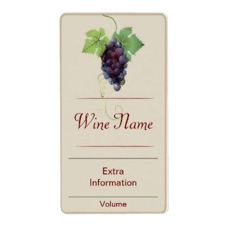 Red Grape Wine Label