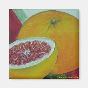 Red Grapefruit Fridge Magnet