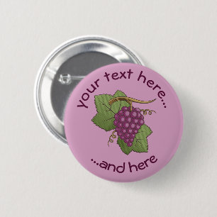 Red Grapes 2 Inch Round Button