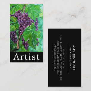 Red Grapes on an August Vine by Alfred Fox Business Card