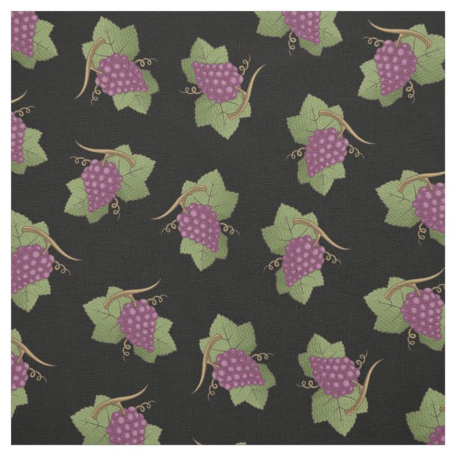 Red Grapes Pattern Fabric (Swatch)