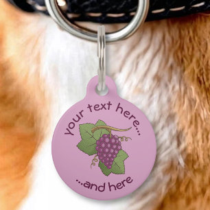 Red Grapes Pet Tag