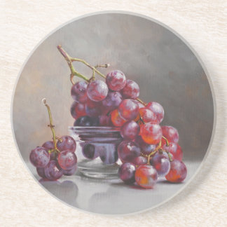Red Grapes Still Life - from Original Oil Painting Coaster