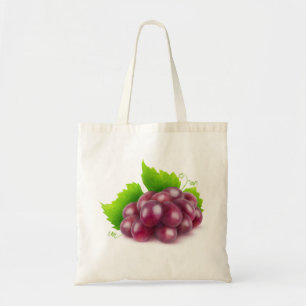 Red grapes tote bag