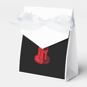 Red Graphic Fire Hydrant Firefighter Work Gifts Favor Box