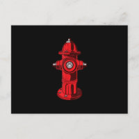Red Graphic Fire Hydrant Firefighter Work Gifts