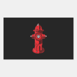 Red Graphic Fire Hydrant Firefighter Work Gifts Sticker