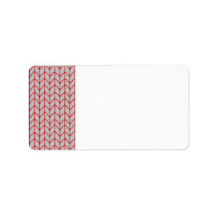 RED GRAY KNIT Address Labels