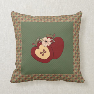 Red Green À damiers Country Apples Coussin