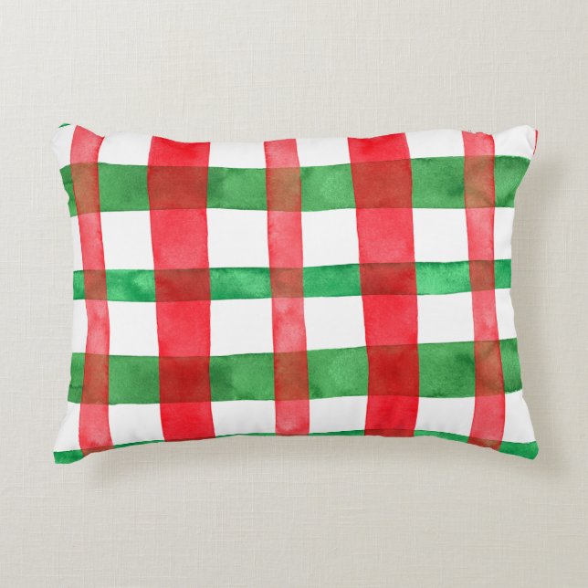 Red Green Accent Pillow (Front)