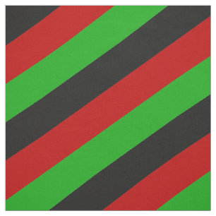 Red, green and black striped pattern fabric