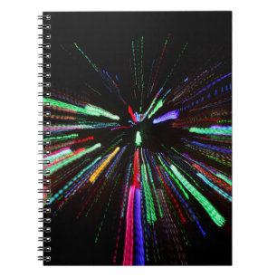 Red, green, and blue abstract painting notebook