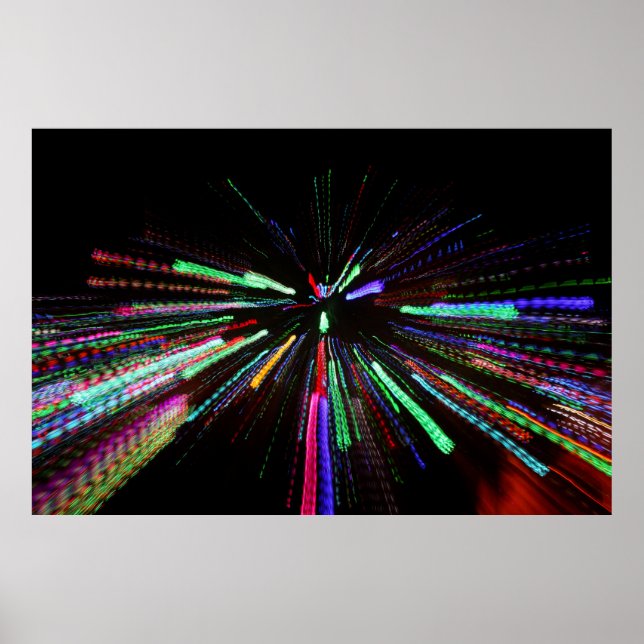 Red, green, and blue abstract painting poster (Front)