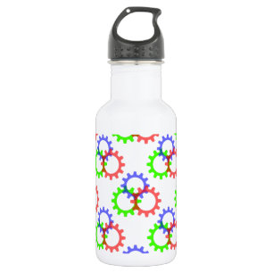 Red, Green and Blue Gears 532 Ml Water Bottle