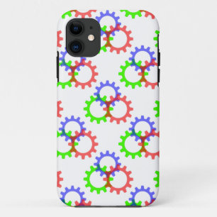 Red, Green and Blue Gears iPhone 11 Case