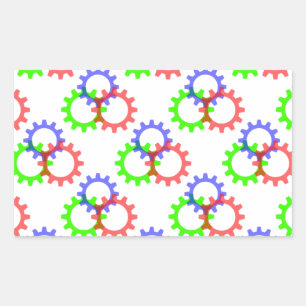 Red, Green and Blue Gears Sticker