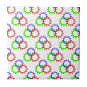 Red, Green and Blue Gears Tile