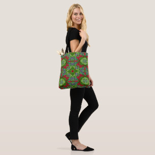 Red, Green and Blue Geometric Tote Bag