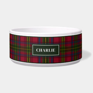 Red, Green And Blue Plaid Pattern With Name