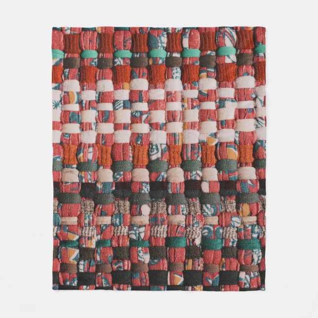 RED GREEN AND BLUE TEXTILE FLEECE BLANKET (Front)