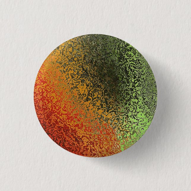 Red Green And Gold Pattern  1 Inch Round Button (Front)
