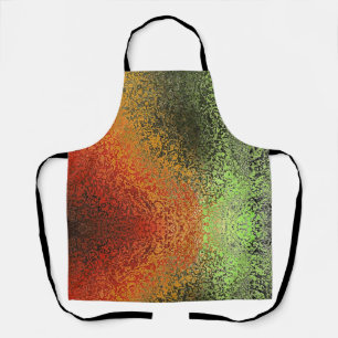 Red Green And Gold Pattern Apron