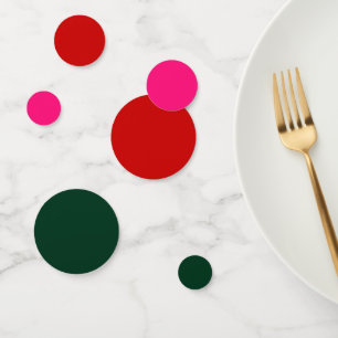 Red Green and Pink Colour Confetti