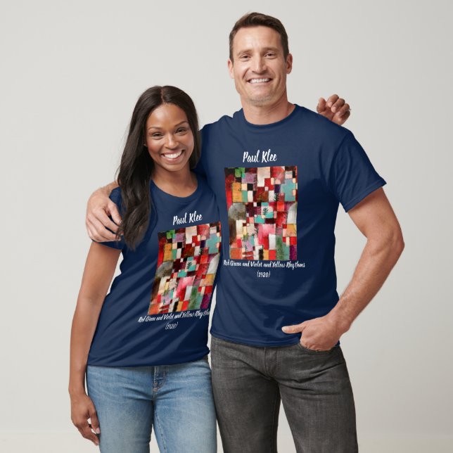 Red green and Violet and Yellow Rhythms Paul Klee T-Shirt (Unisex)