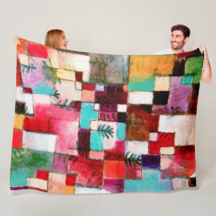 Red Green and Violet, Paul Klee Fleece Blanket