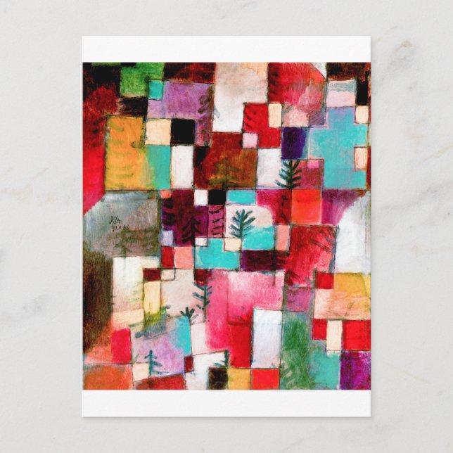 Red Green and Violet, Paul Klee Postcard (Front)