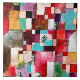 Red Green and Violet, Paul Klee Tile