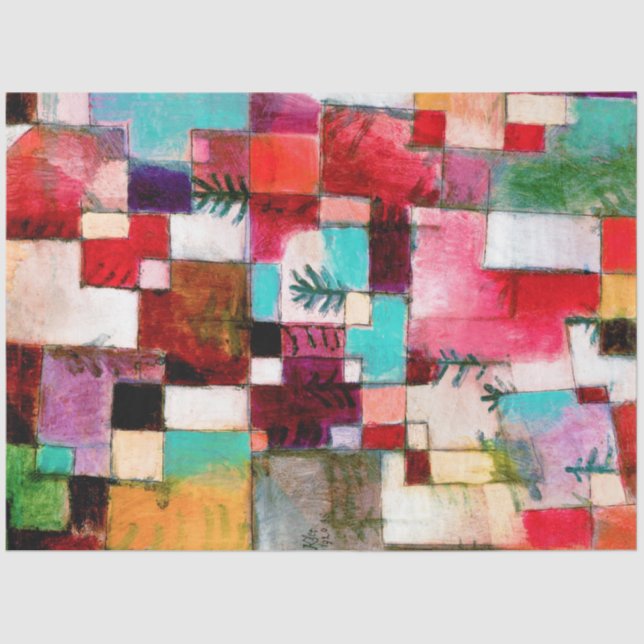 Red Green and Violet, Paul Klee Tissue Paper (Front)
