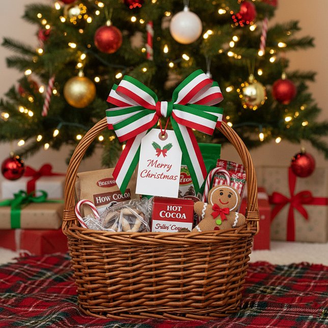 Red green and white bands satin ribbon (Creator Uploaded)