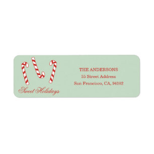 Red, Green and White Candy Cane Christmas Pattern 
