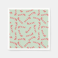 Red, Green and White Candy Cane Christmas Pattern 