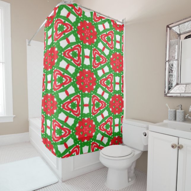 Red, Green and White Kaleidoscope (In Situ)